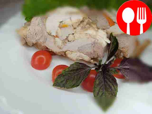 Original pork with chicken in foil