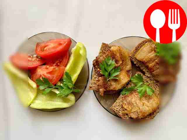 Ароматный подчеревок жареным с луком Fragrant undercut fried with onions