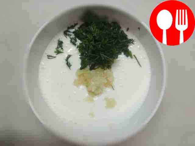 For the sauce, combine 100 ml of kefir and...