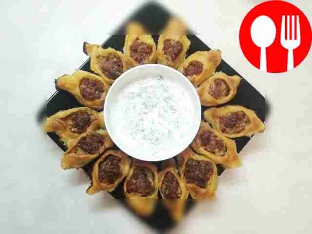 Homemade manti in the oven