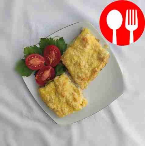 Healthy flounder in cheese soufflé