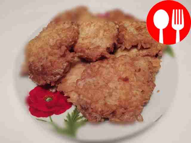 Fragrant pork schnitzel with cheese