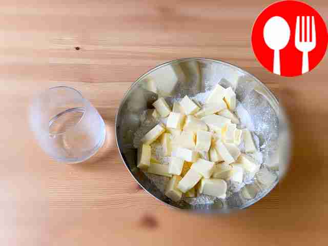 Sift the flour, cut the butter into cubes. Add...