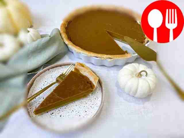 Delicate and spicy pumpkin pie