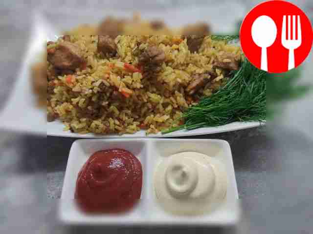 Classic pilaf with pork