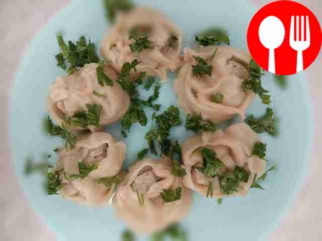 Оригинальные манты с курицей