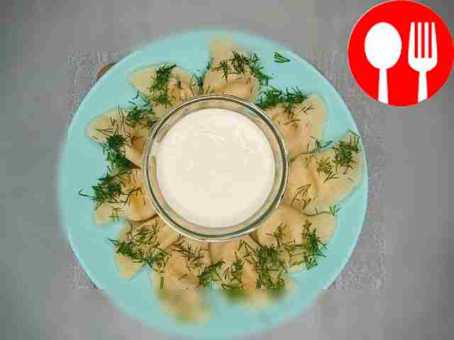 Nutritious dumplings with suluguni cheese