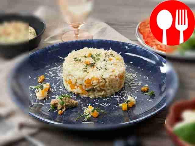 Ризотто со сливочным соусом