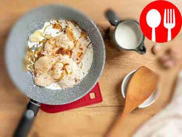 Add spices and cream. Add a crushed garlic...