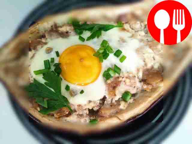 Unusual fried eggplant