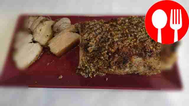 Flavored lard baked in herbs