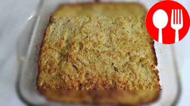 Serve fish soufflé in portions. Add sour cream...