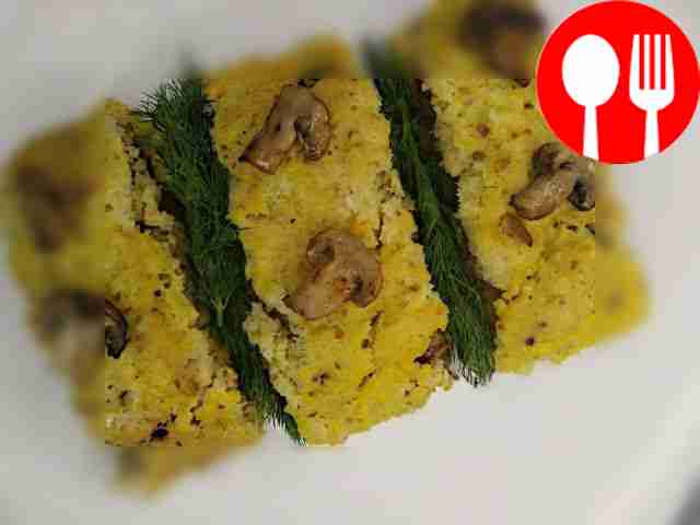 Fish fillet and mushroom roll