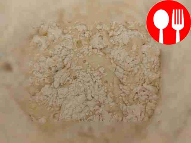 Mix flour with soda and pour onto the table....