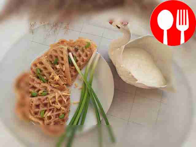 Crispy pancakes in a waffle iron