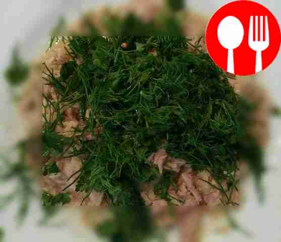 Take a board and shred the tuna. Finely chop...