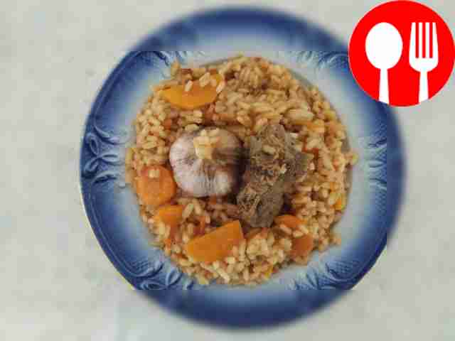 Пикантный плов с овощами и свиными ребрышками Spicy pilaf with vegetables and pork ribs
