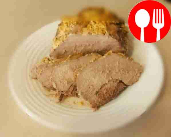 Pork in dry red wine, baked in the oven
