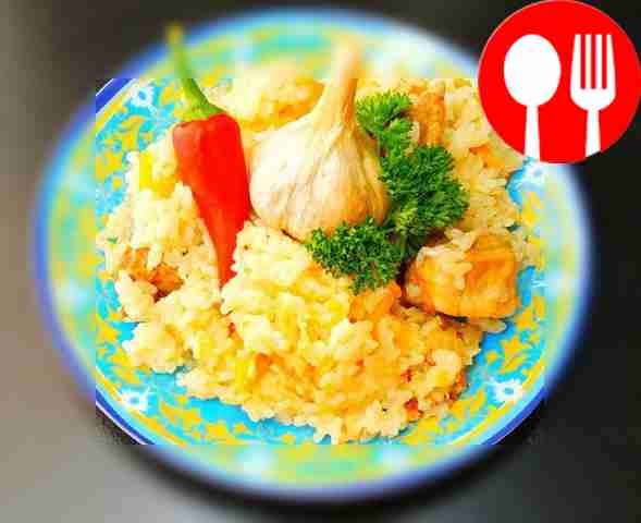 Насыщенный плов со свиными ребрами