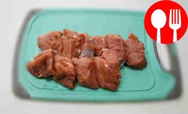 Cut the meat into equal sized pieces. Beat the...