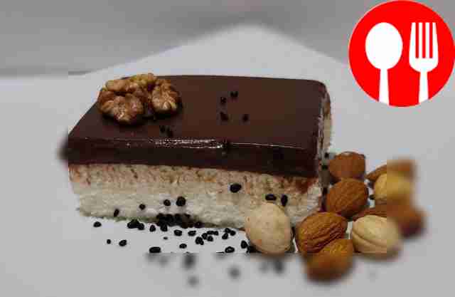 Vanilla panna cotta with chocolate