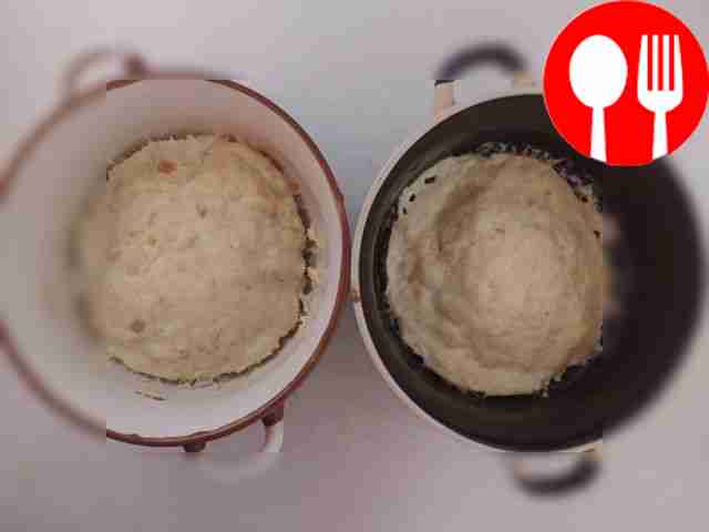 Airy minced chicken soufflé in the oven