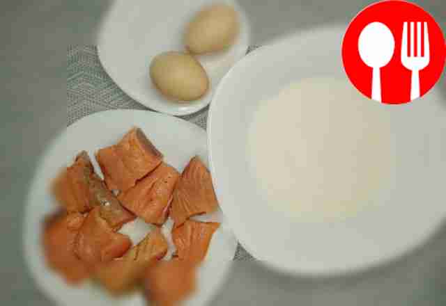 Prepare all the ingredients. Break the eggs,...