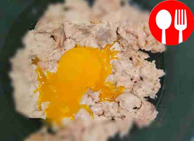 Cut the salmon into pieces, then grind the...