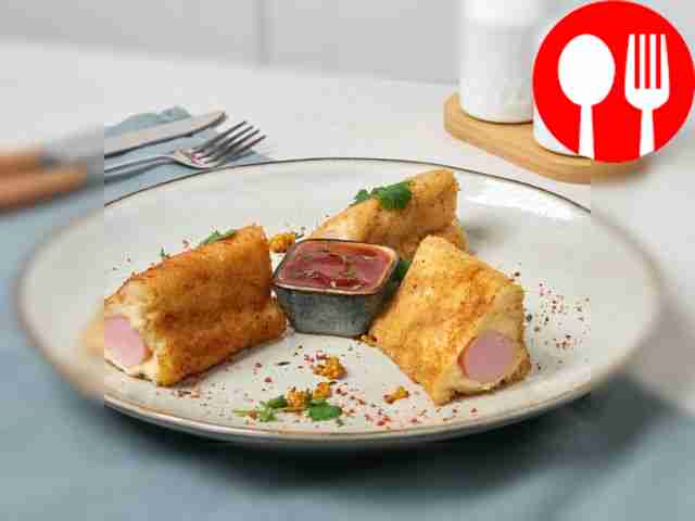 Картофельное пюре с сосисками