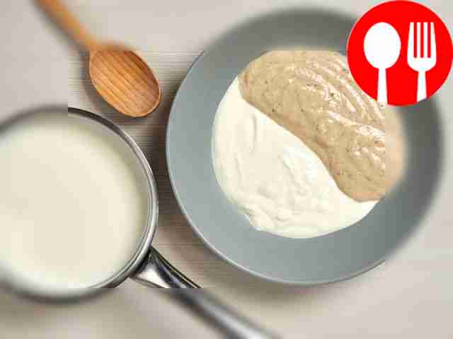 Prepare ingredients for yogurt. Break the...