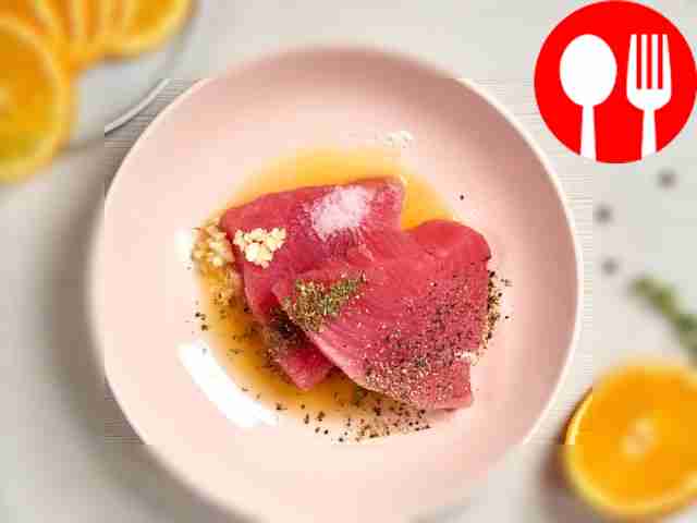 Marinate the tuna fillet before baking....
