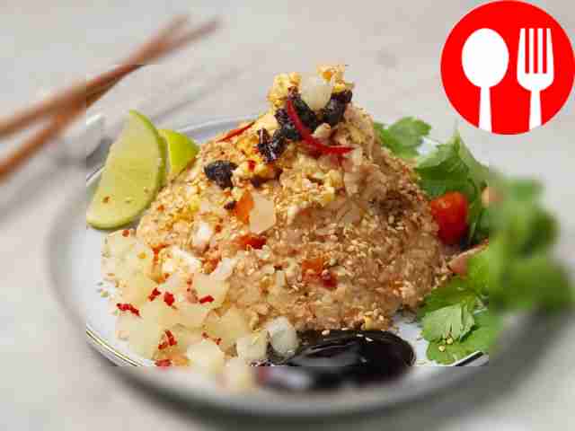 Сладкий рис с томатной пастой и ананасами