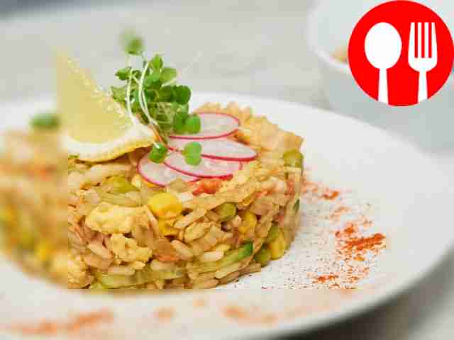 To present your cooked fried rice beautifully...