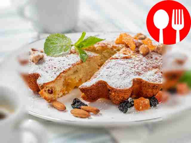 Christmas cake with dried fruits