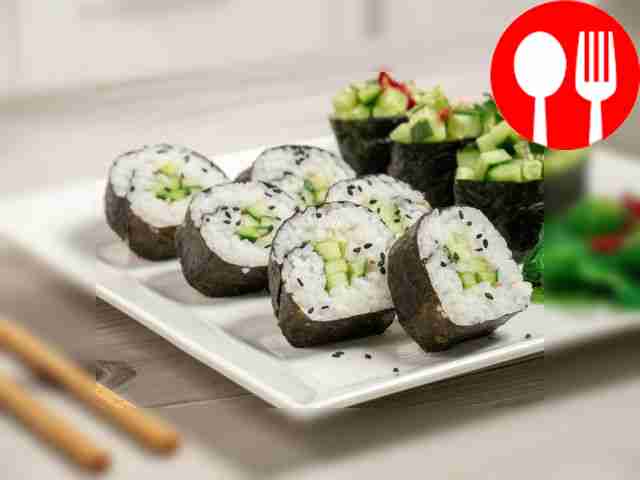 Sushi with cucumber