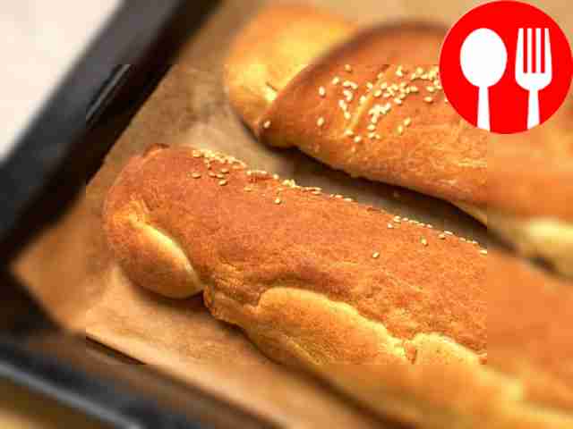 Bake baguettes. Place the baguettes on a...