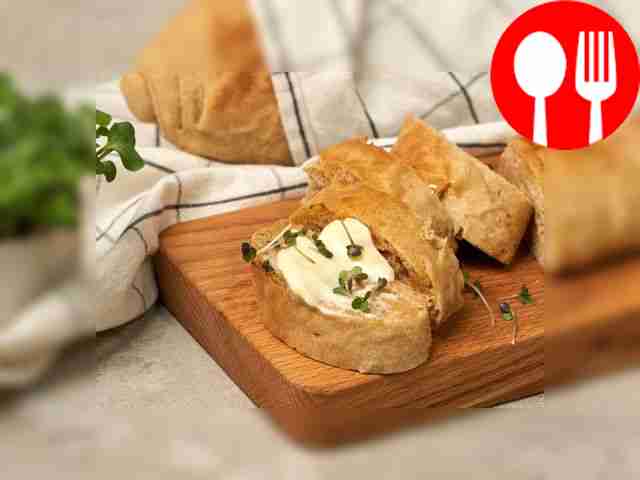 Baguette made from puff pastry without yeast