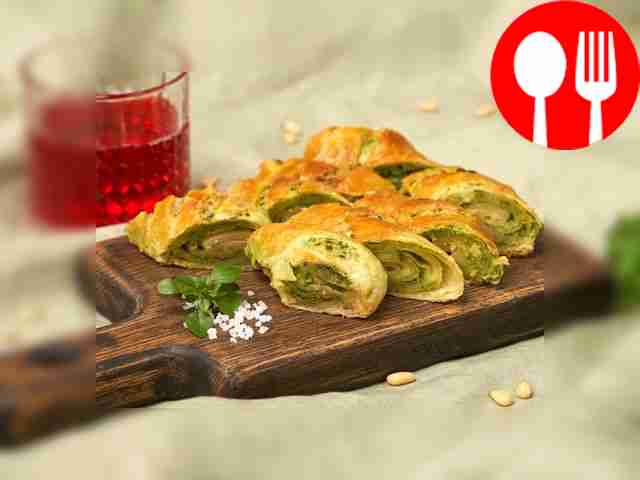 Багет с соусом песто