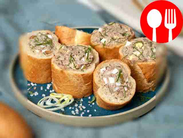 Багет с консервированными сардинами