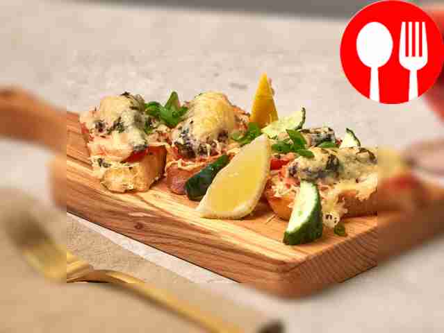 Baguette with canned sprats