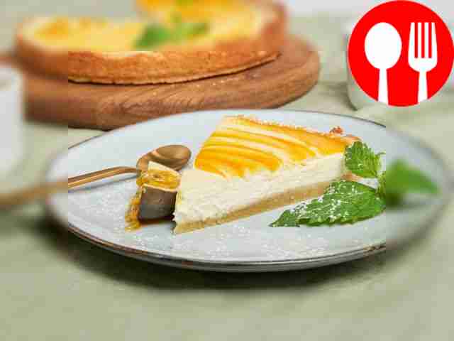 Mango-passion fruit cake