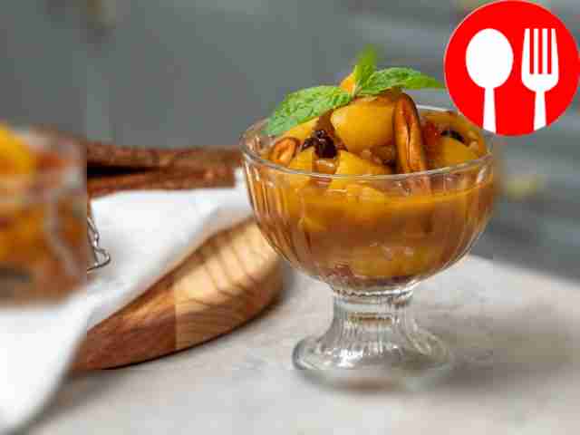 Serve the apricot chutney immediately after...