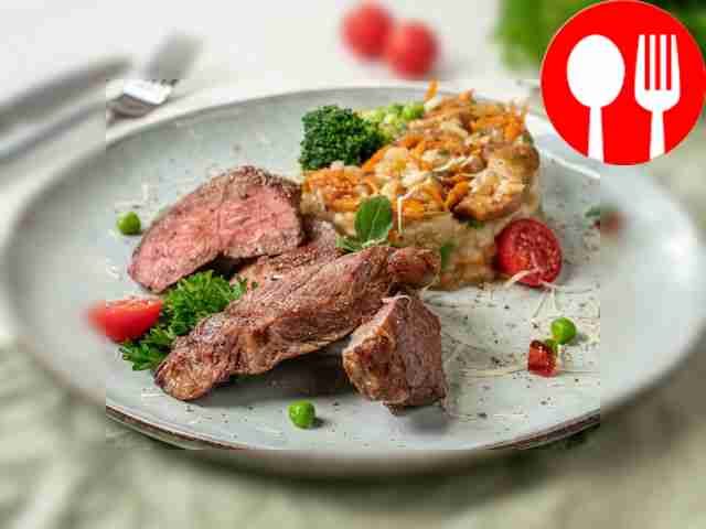 Chaliapin beef steak with risotto