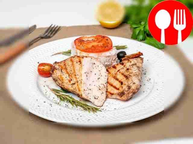 Grilled turkey steak