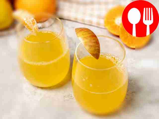 Compote of tangerines and apples