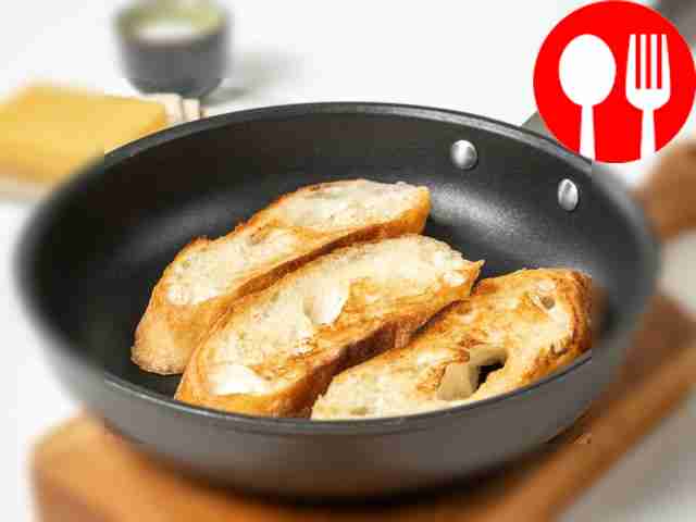 Toast the baguette. Cut the baguette into...