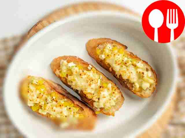 Bake the baguette. Place the prepared baguette...