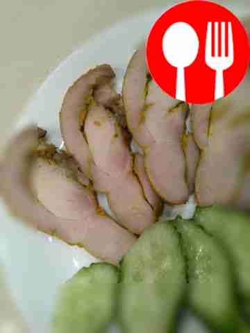 Baked turkey meat for sandwiches or snacks