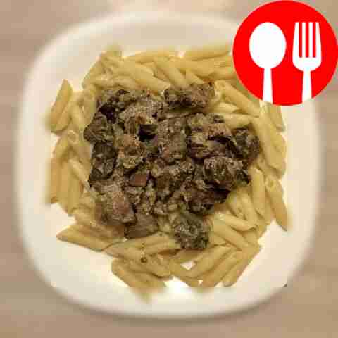 Tender chicken liver in sour cream