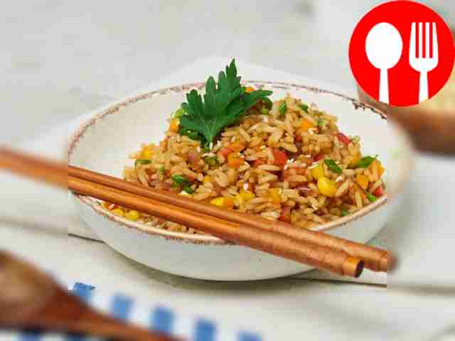 Mexican fried rice with vegetables